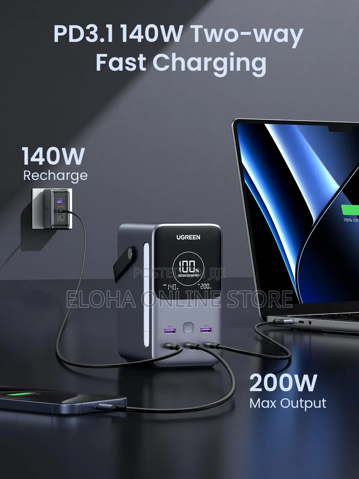 Ugreen 300w 48000mah Power Bank With Smart Digital Display
