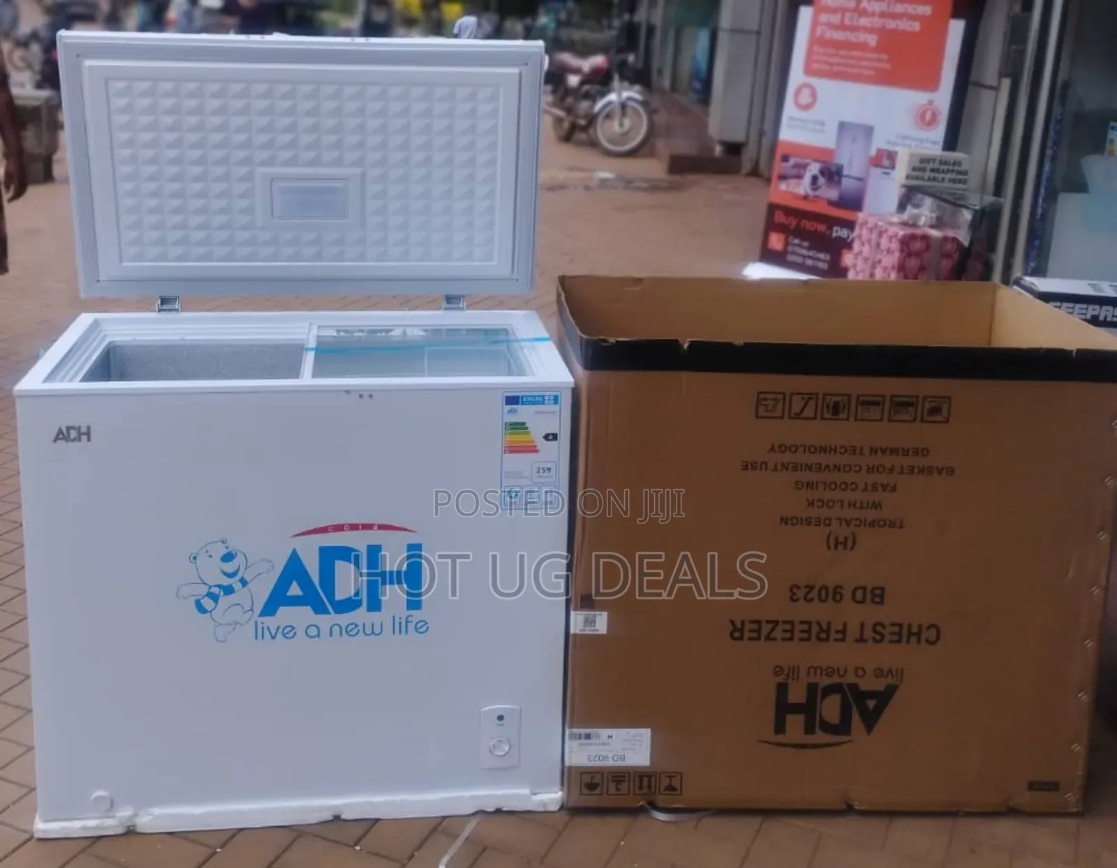 Adh 250 Liters Chest/Deep Freezer(Sliding Door) - White/Blue