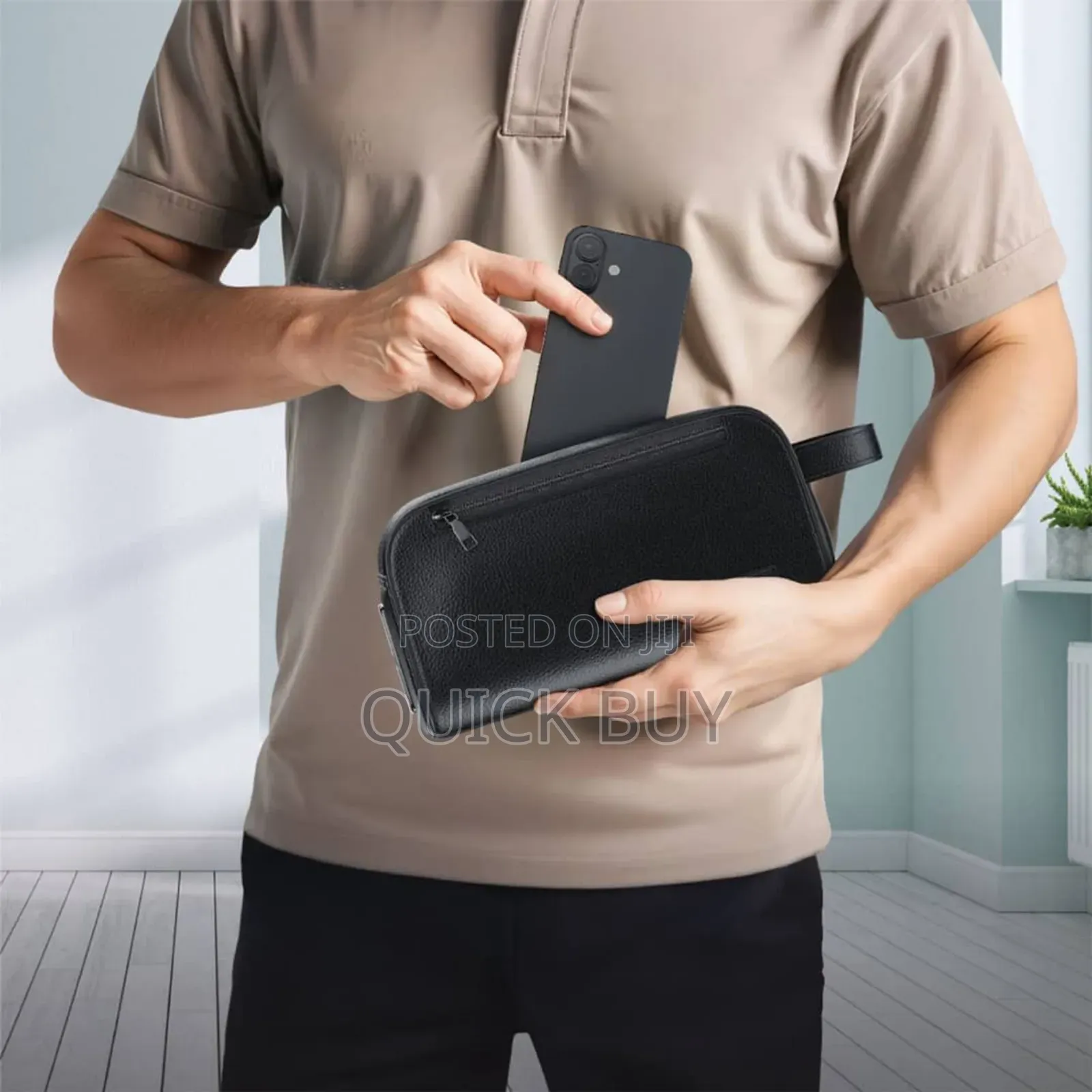 Green Lion Liora Fingerprint Bag With Leather Strip Led Indicator