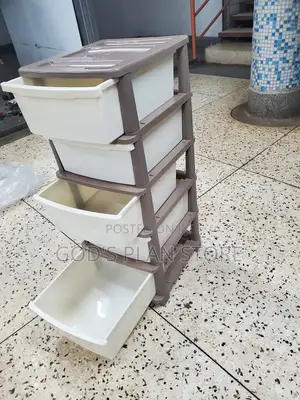 Modular Plastic Storage Cabinet Trolley 5 Layers