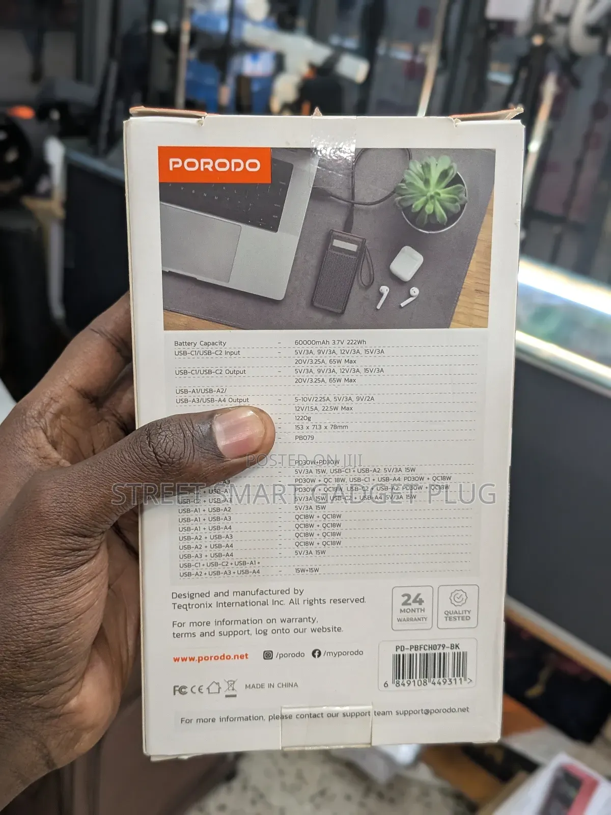 Porodo 60.000mah Power Bank 65watts Pd