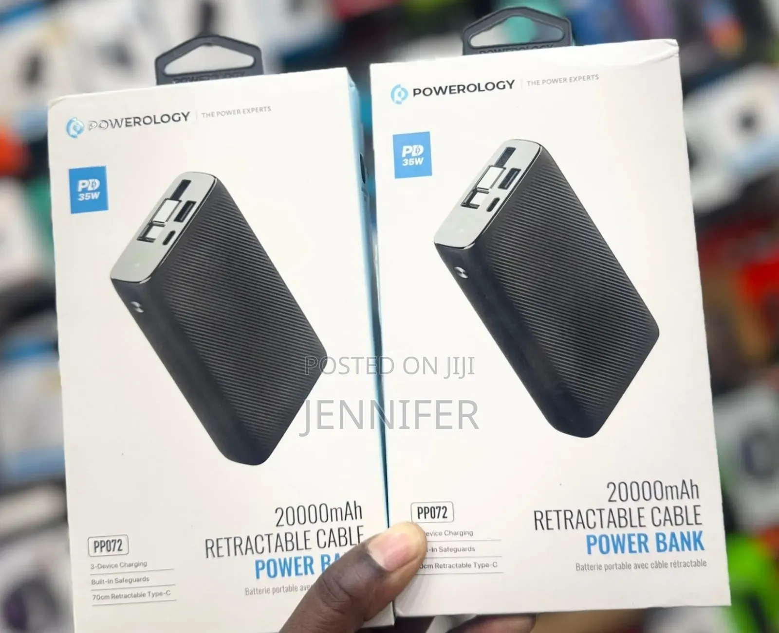 Powerology 20,000mah Rectractable Cable