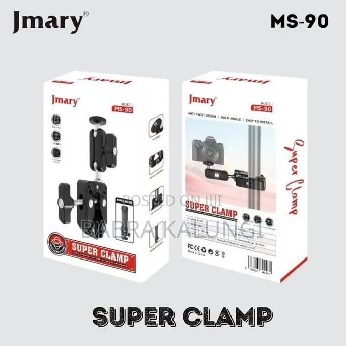 Jmary Ms-90 for Action Cameras Super Clamp Mount