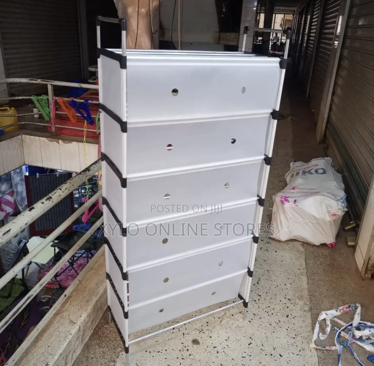 5 Layer Stainless Steel Shoe Organizer With Covers