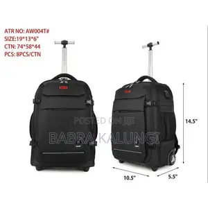Rolling Backpack for Men With Wheels, 17 Inch