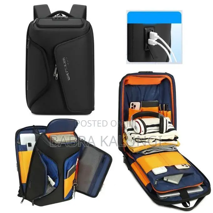 Wiersaam Men Anti-Theft Business Travel Backpack