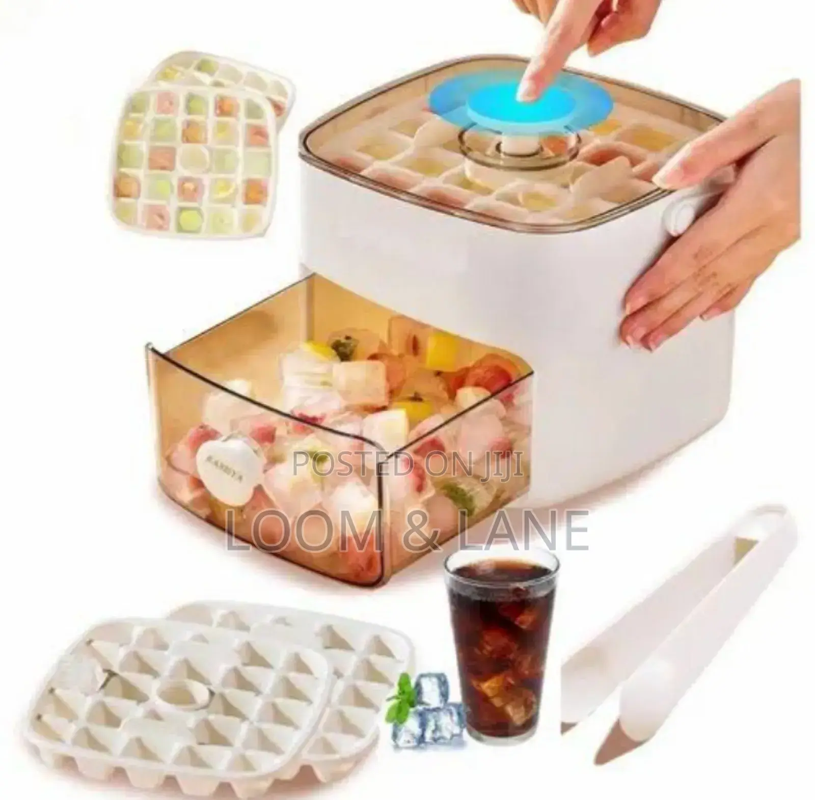 Ice Maker Box With Drawer and Storage Tray