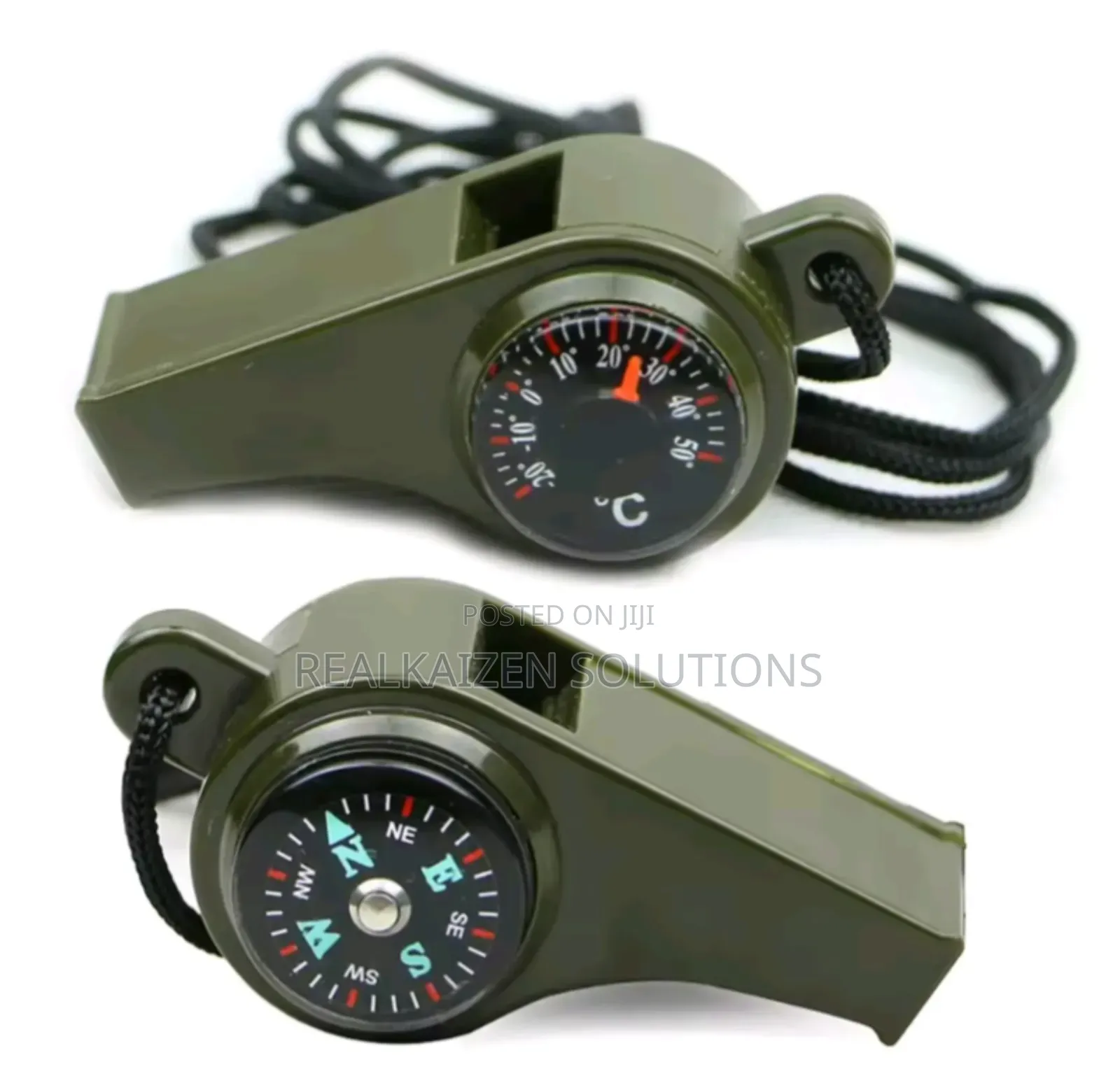 3 in 1 Emergency Outdoor Survival Whistle
With Compass Thermometer