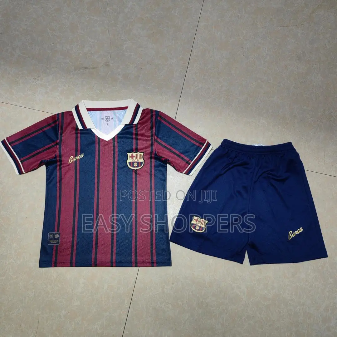 Fc Barcelona 125th Anniversary Kit for Children, Jersey and Shorts.