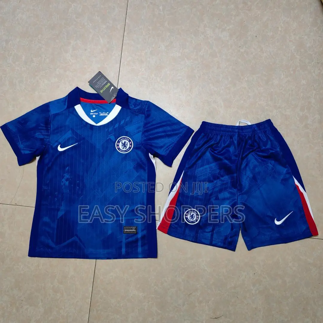 Nike Chelsea F.C. 2025/26 Home Kids Kit Jersey and Shorts