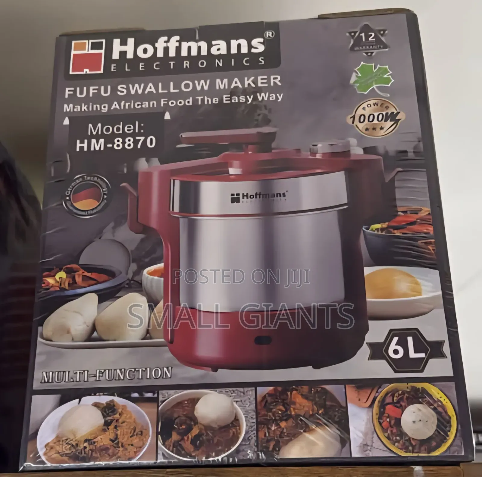 Hoffmans Multi-Functional Fufu Swallow Maker, Model Hm-8870