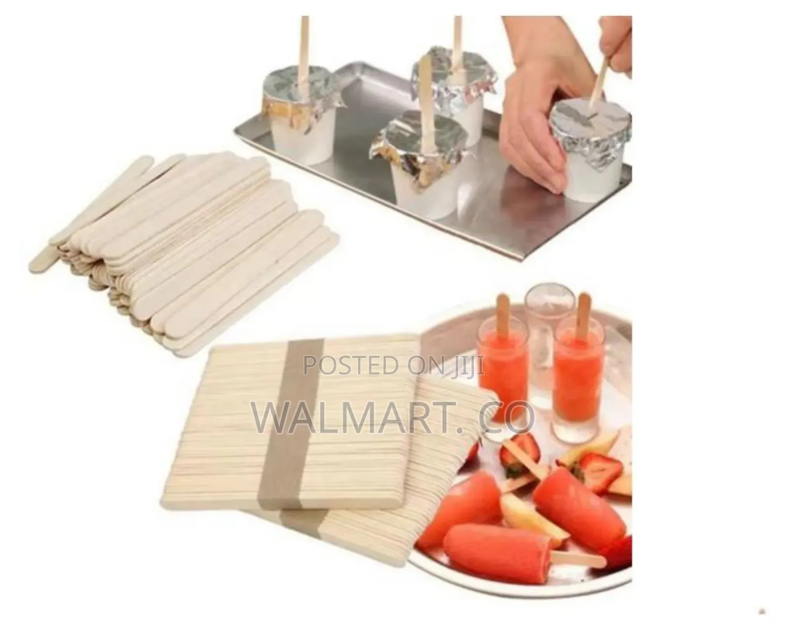 100pcs Wooden Ice Cream Sticks