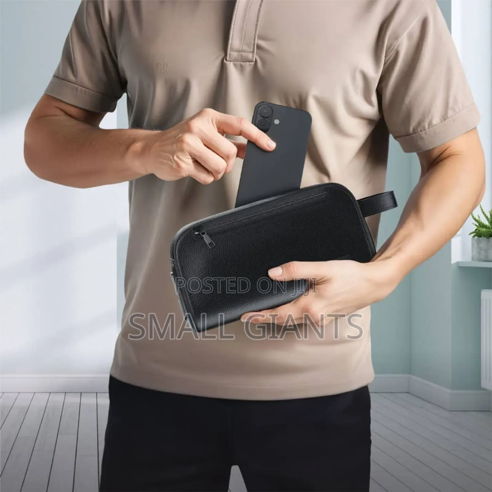 Green Lion Liora Fingerprint Bag With Leather Strip Led Ndicator