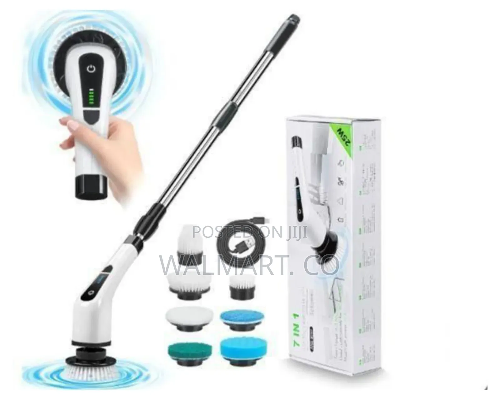 Cordless Electric Spin Scrubber With 7 Brush