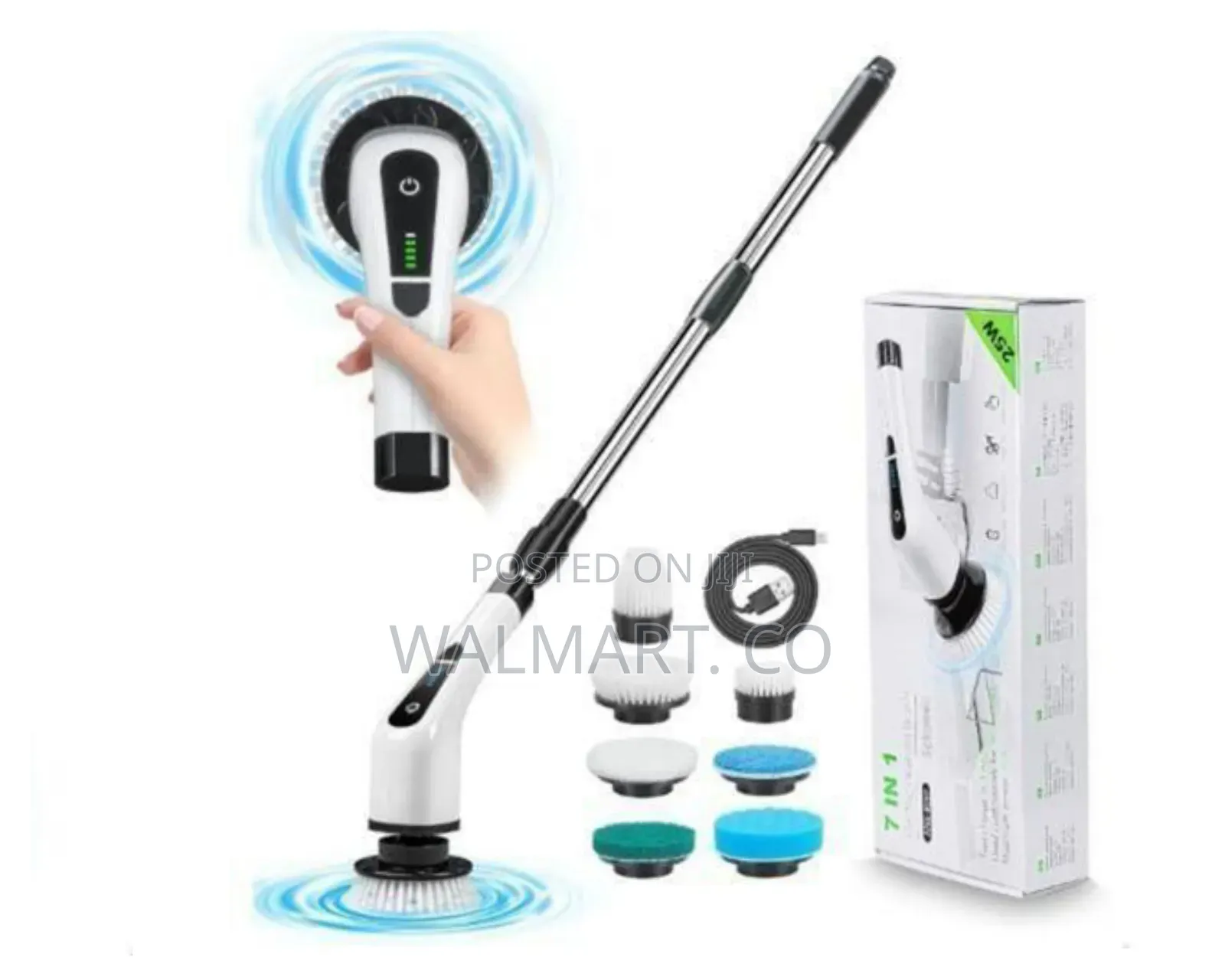Cordless Electric Spin Scrubber With 7 Brush