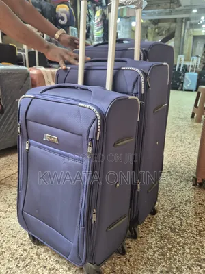 3 Piece Travel Suitcase Set, Durable Lightweight Fabric Luggage+Pc,