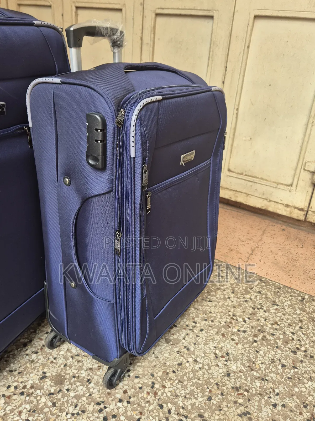 3 Piece Travel Suitcase Set, Durable Lightweight Fabric Luggage+Pc,