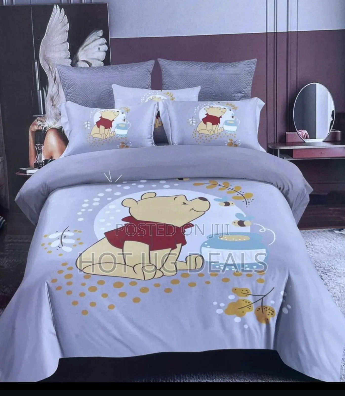 4x6 Kids Duvet With 1 Bedsheet& 1 Pillowcases- Pink