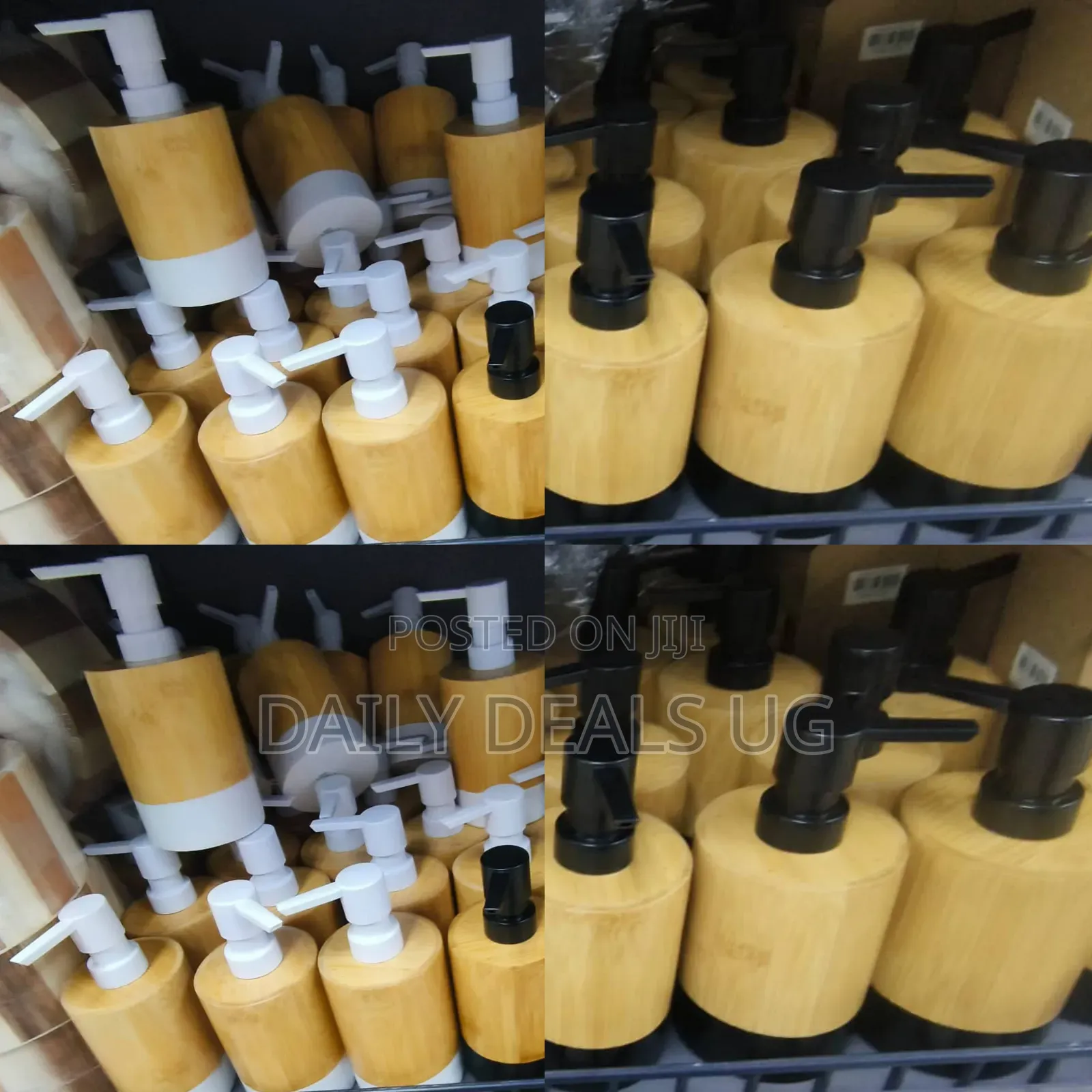 Bamboo and Plastic Liquid Soap or Lotion Dispensers