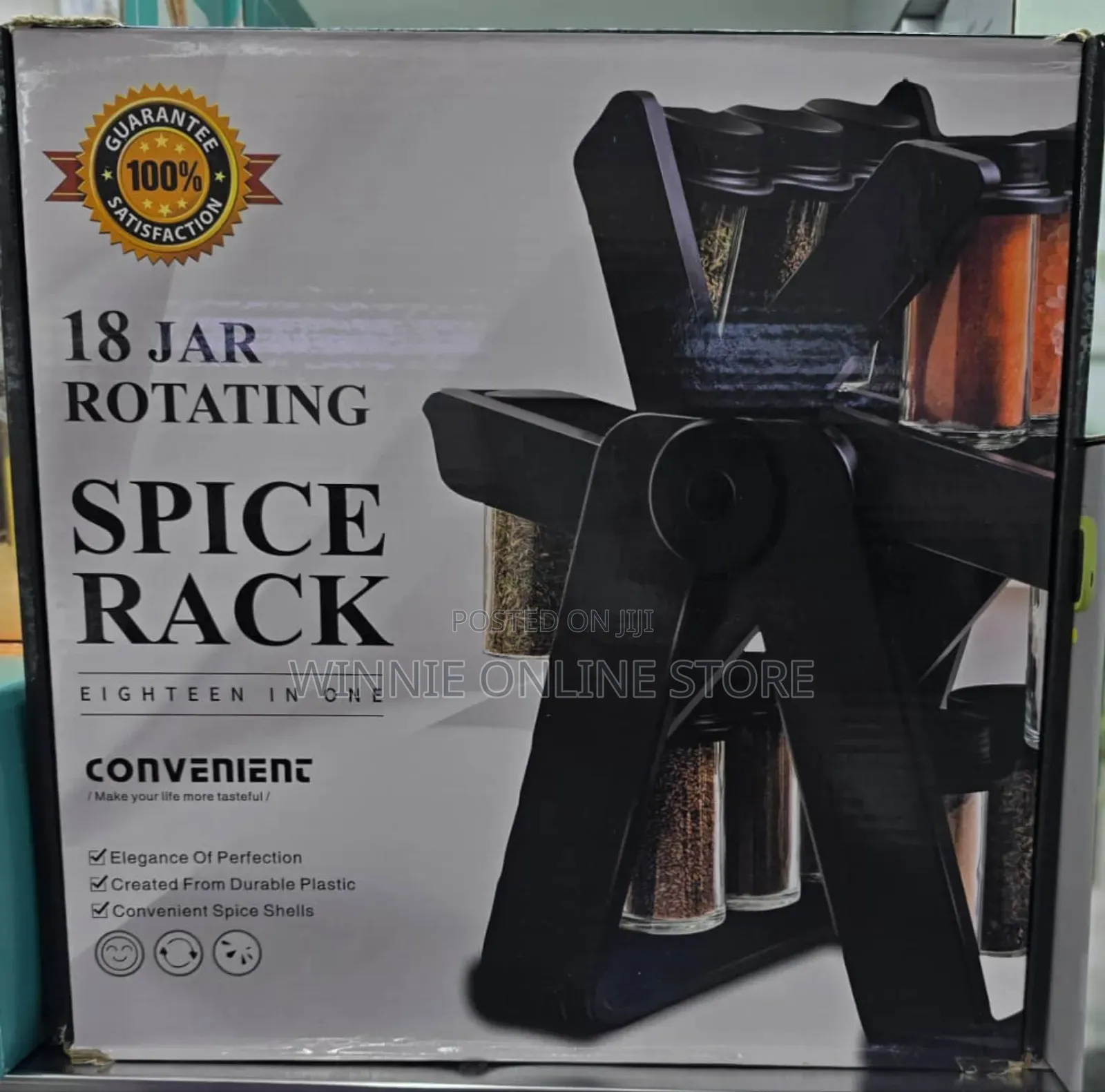 18 Jar Rotating Spice Rack