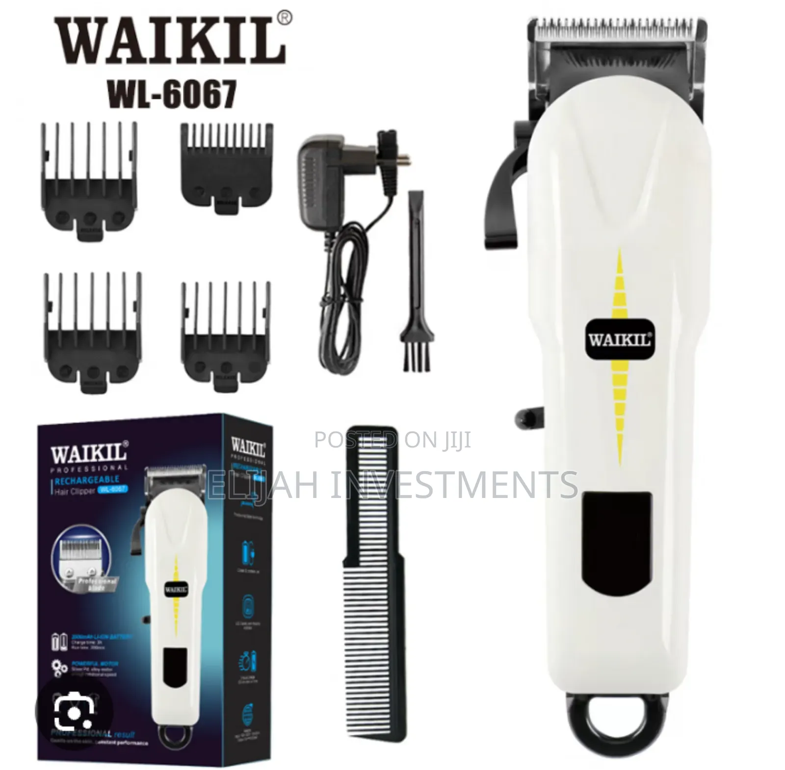 Waikil Professional Rechargeable Cordless Hair Clipper