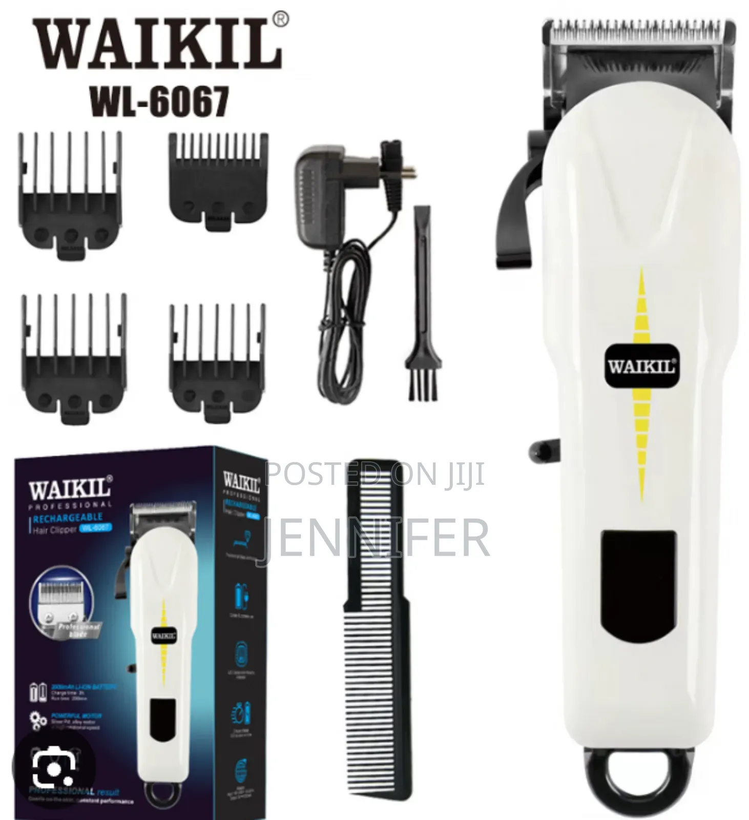 Waikil Professional Rechargeable Cordless Hair Clipper