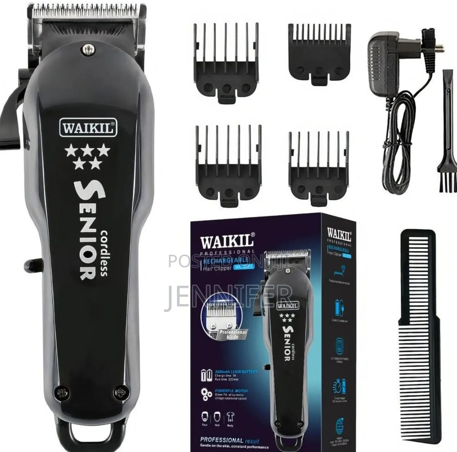 Waikil Professional Rechargeable Cordless Hair Clipper