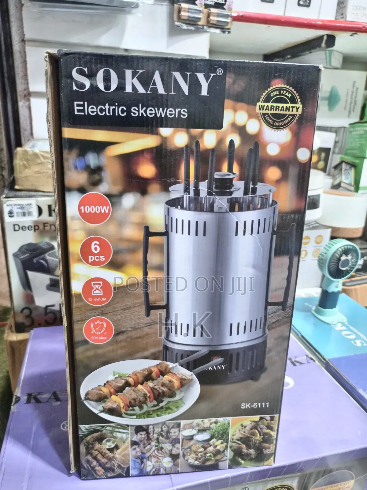 Sokany Electric Skewers Appliance, Model Sk-6111.