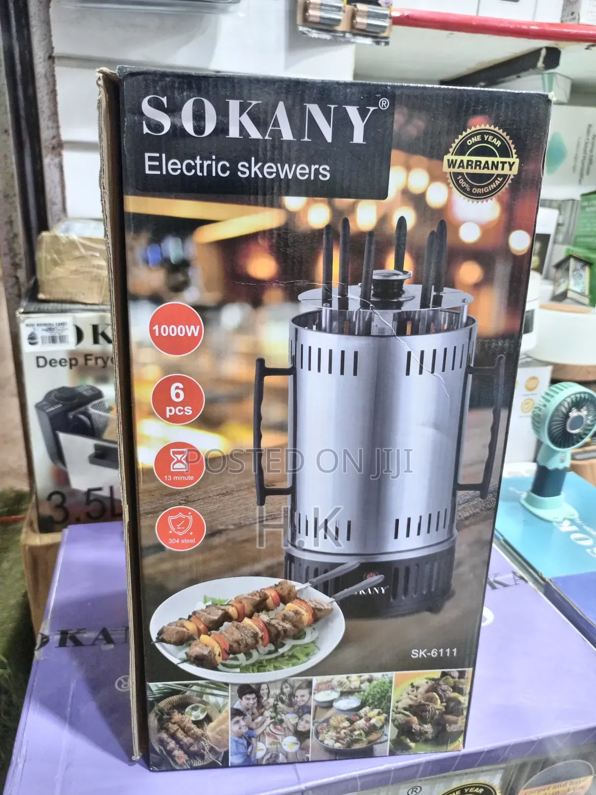 Sokany Electric Skewers Appliance, Model Sk-6111.