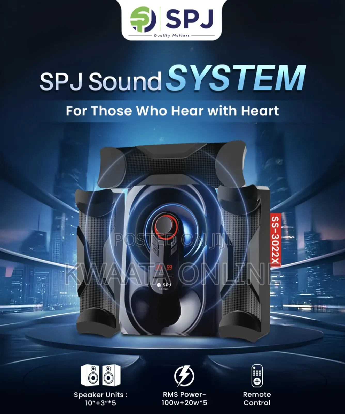 SPJ 3.1 Ch Fm/Sd Multimedia Bluetooth Home Audio System / Sub Woofer