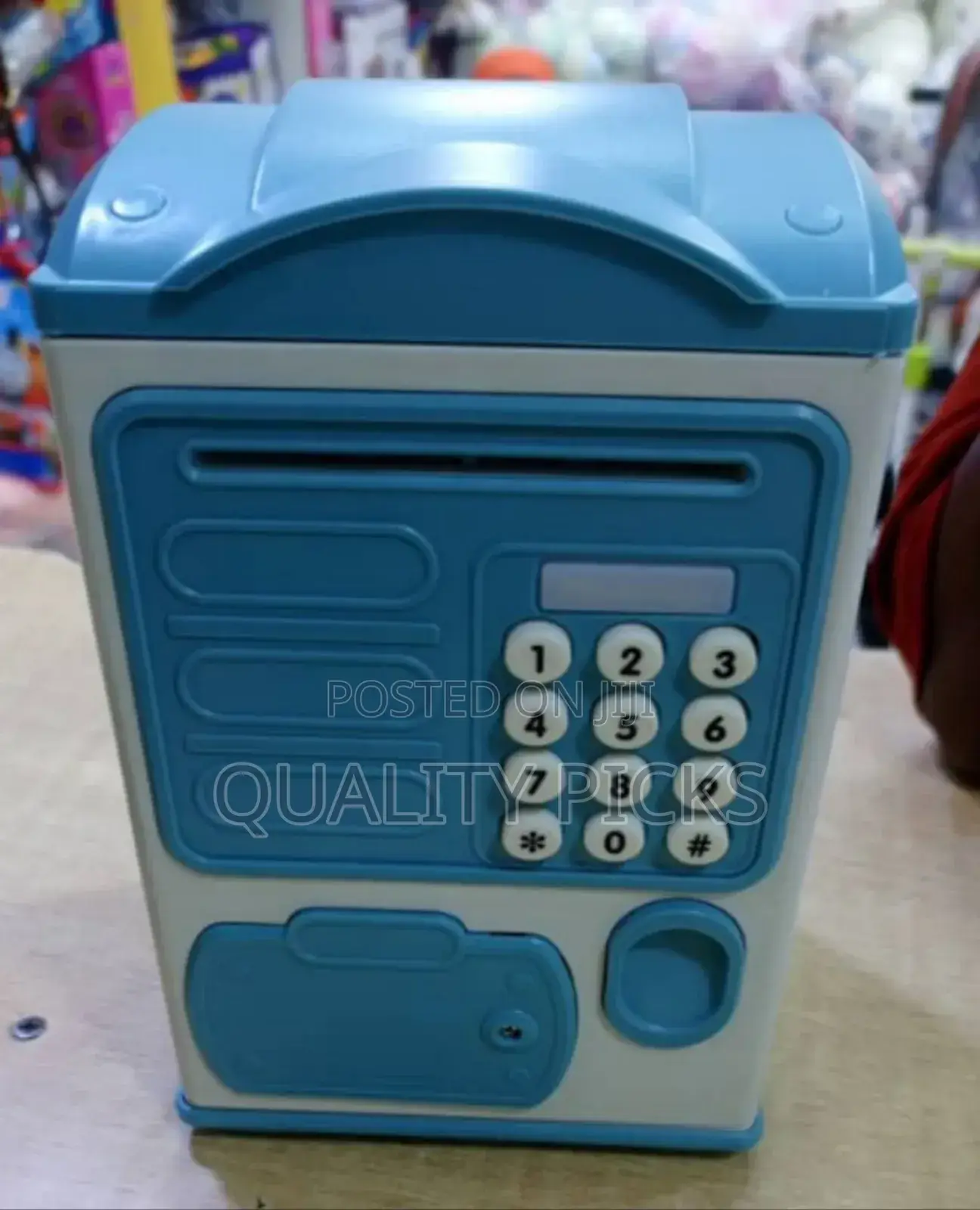 Blue and White Kids Saving Box.