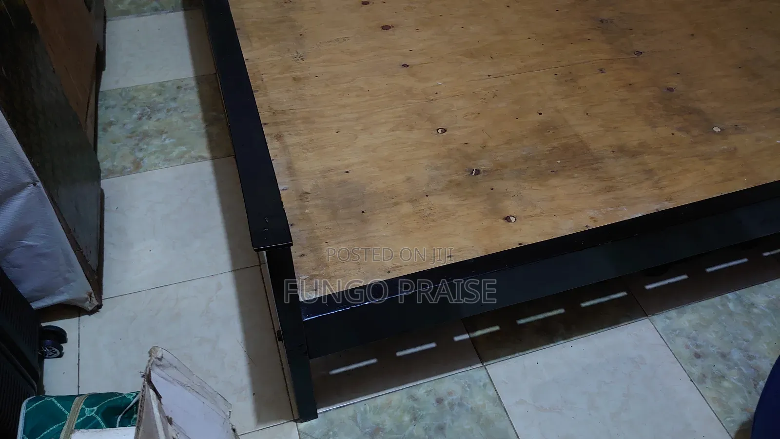 5×6 Black Wood Bed
