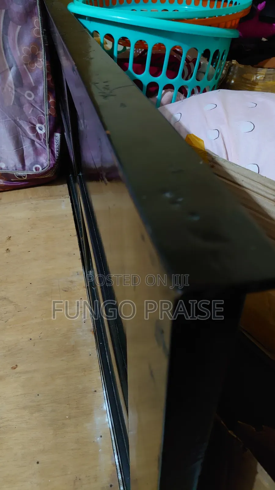 5×6 Black Wood Bed