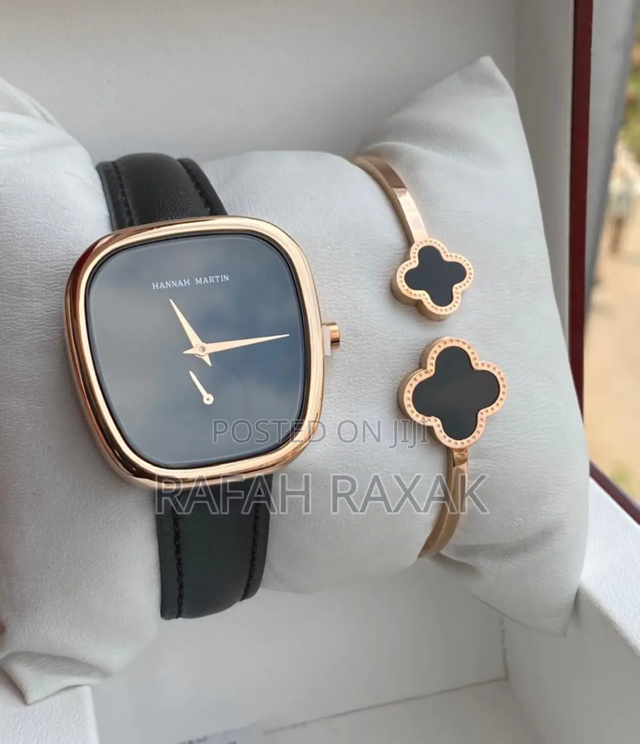 Original Women’S Gold/Black Hannah Martin Watch And Bangle