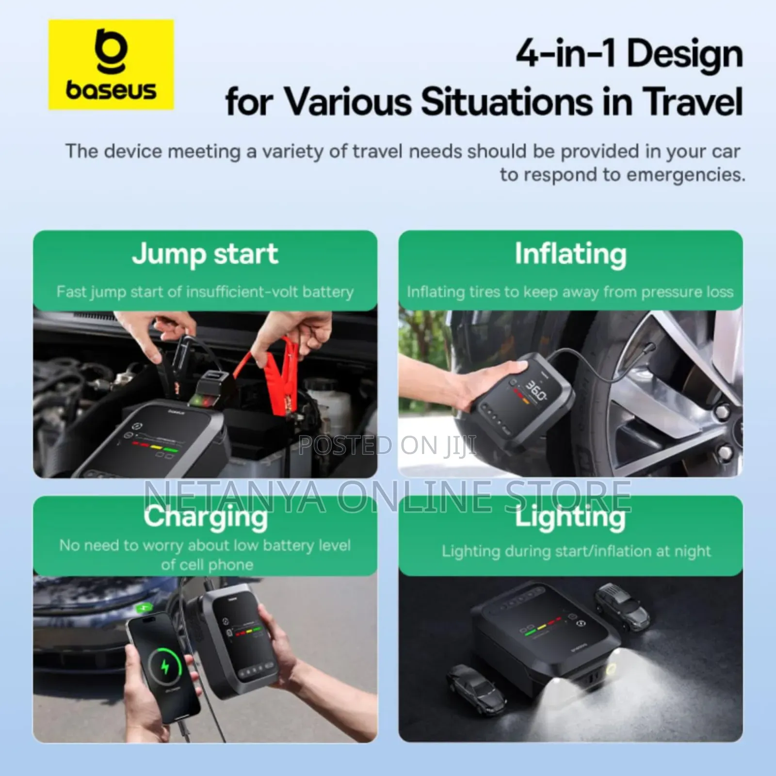 4in1 Super Energy Car Jump Starter