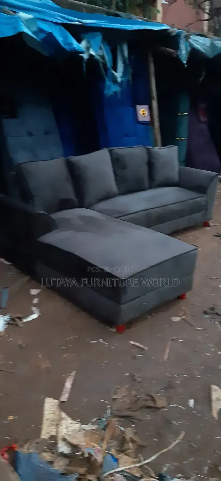 Brown L Shape Sofa Is for Sale