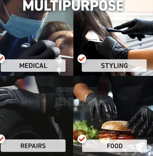 100pcs Black Disposable Multifunction Gloves