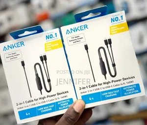 Anker 2-in-1 Usb-C to Usb-C Cable (4ft, 140w).