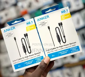 Anker 2-in-1 Usb-C to Usb-C Cable (4ft, 140w).