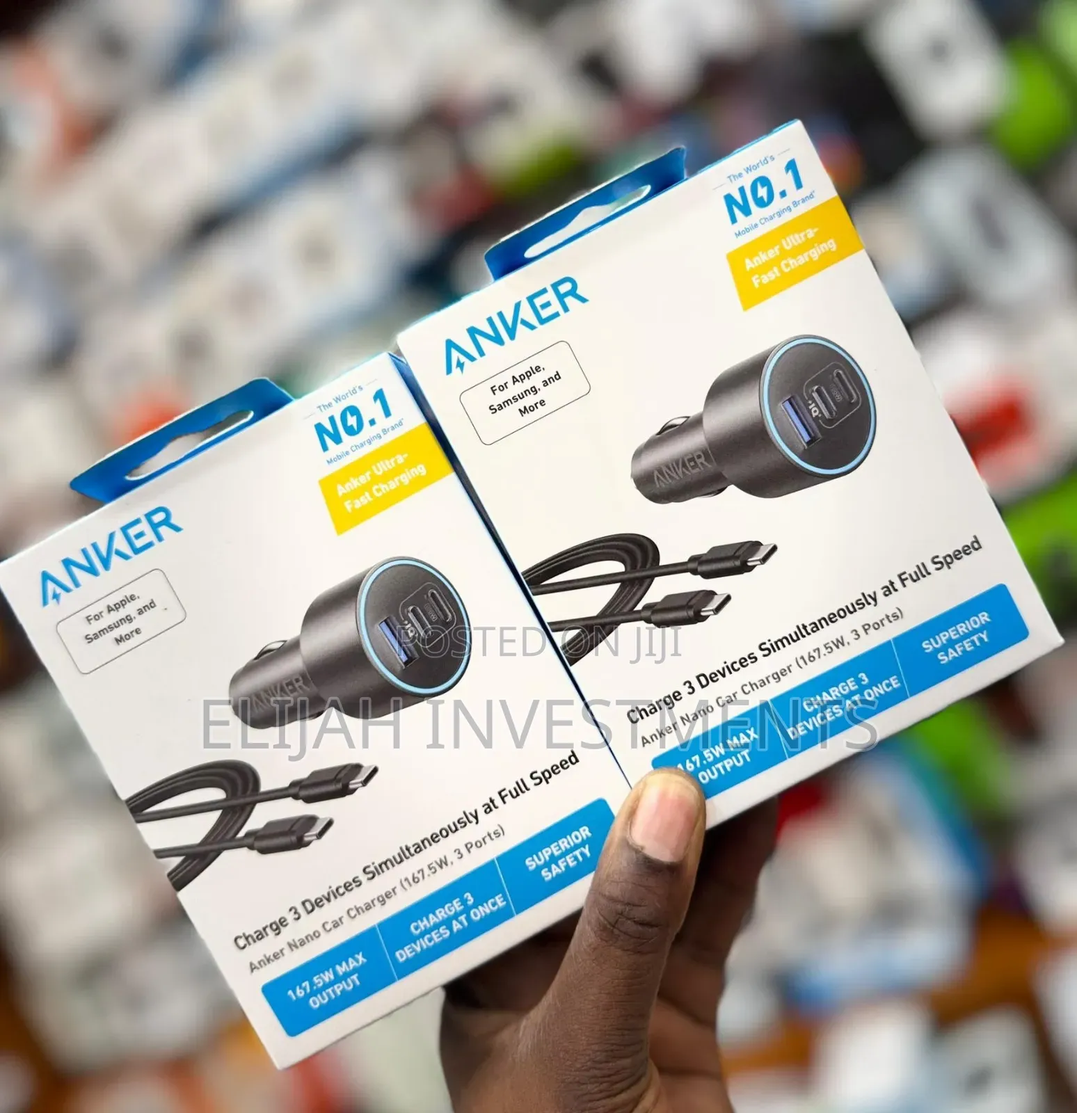 Anker Usb-C 167.5w Fast Car Charger, for Macbook Pro