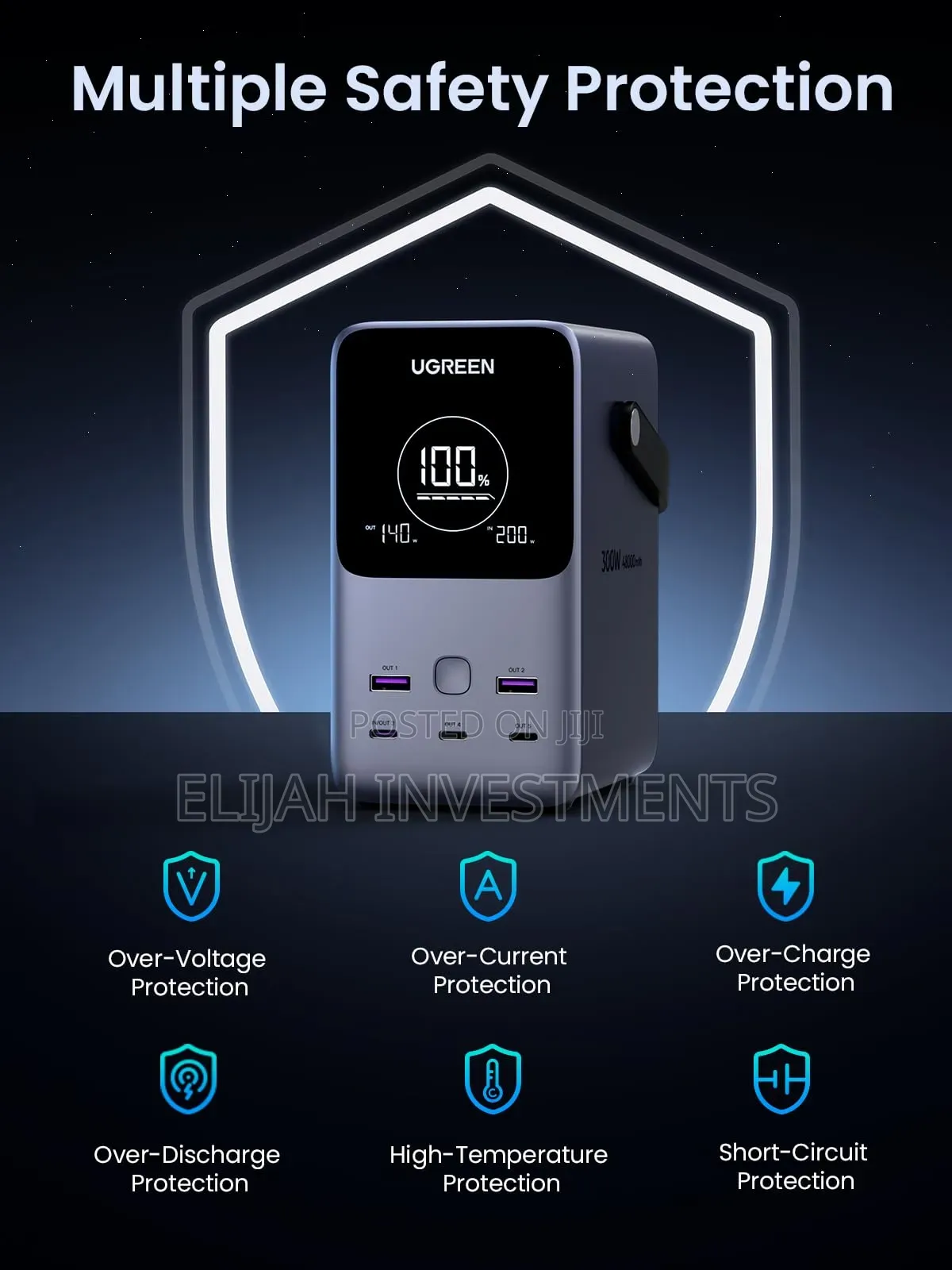 Ugreen 300w 48000mah Power Bank With Smart Digital Display