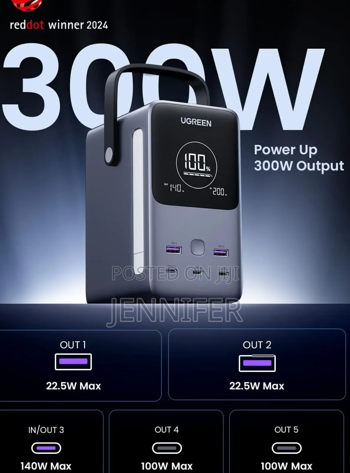Ugreen 300w 48000mah Power Bank With Smart Digital Display