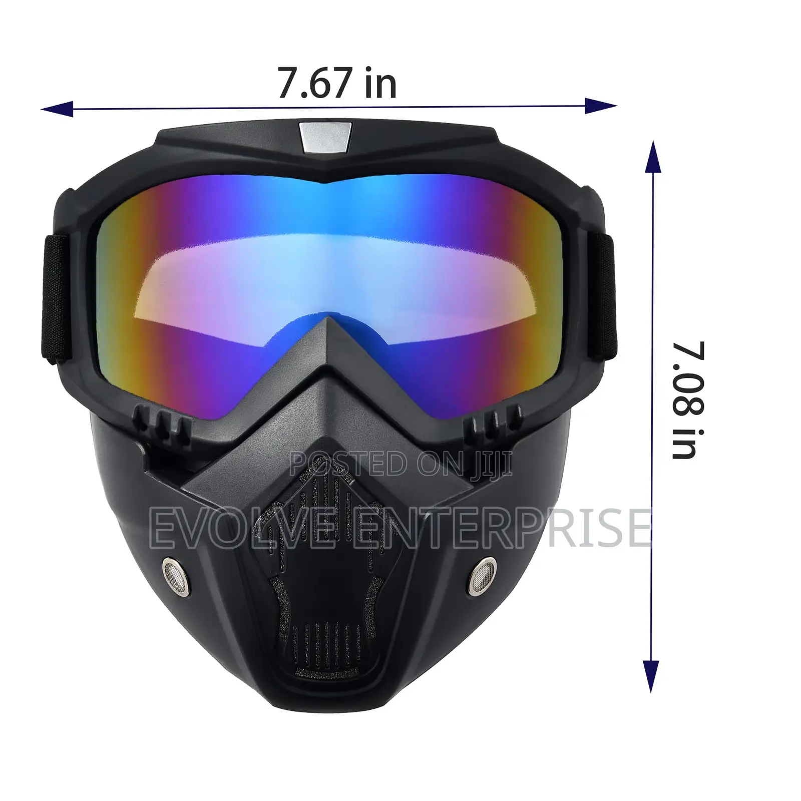 Motorcycle Helmet Riding Goggles Glasses With Removable Face Mask