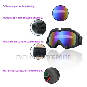 Motorcycle Helmet Riding Goggles Glasses With Removable Face Mask