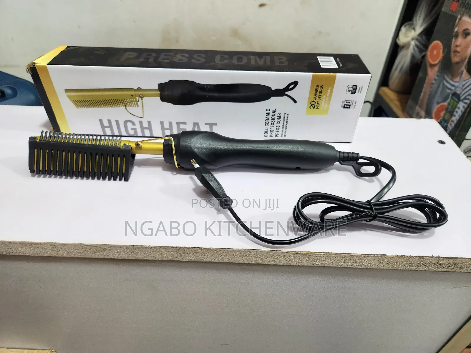 Electric Hot and Press Comb or Hair Straightener