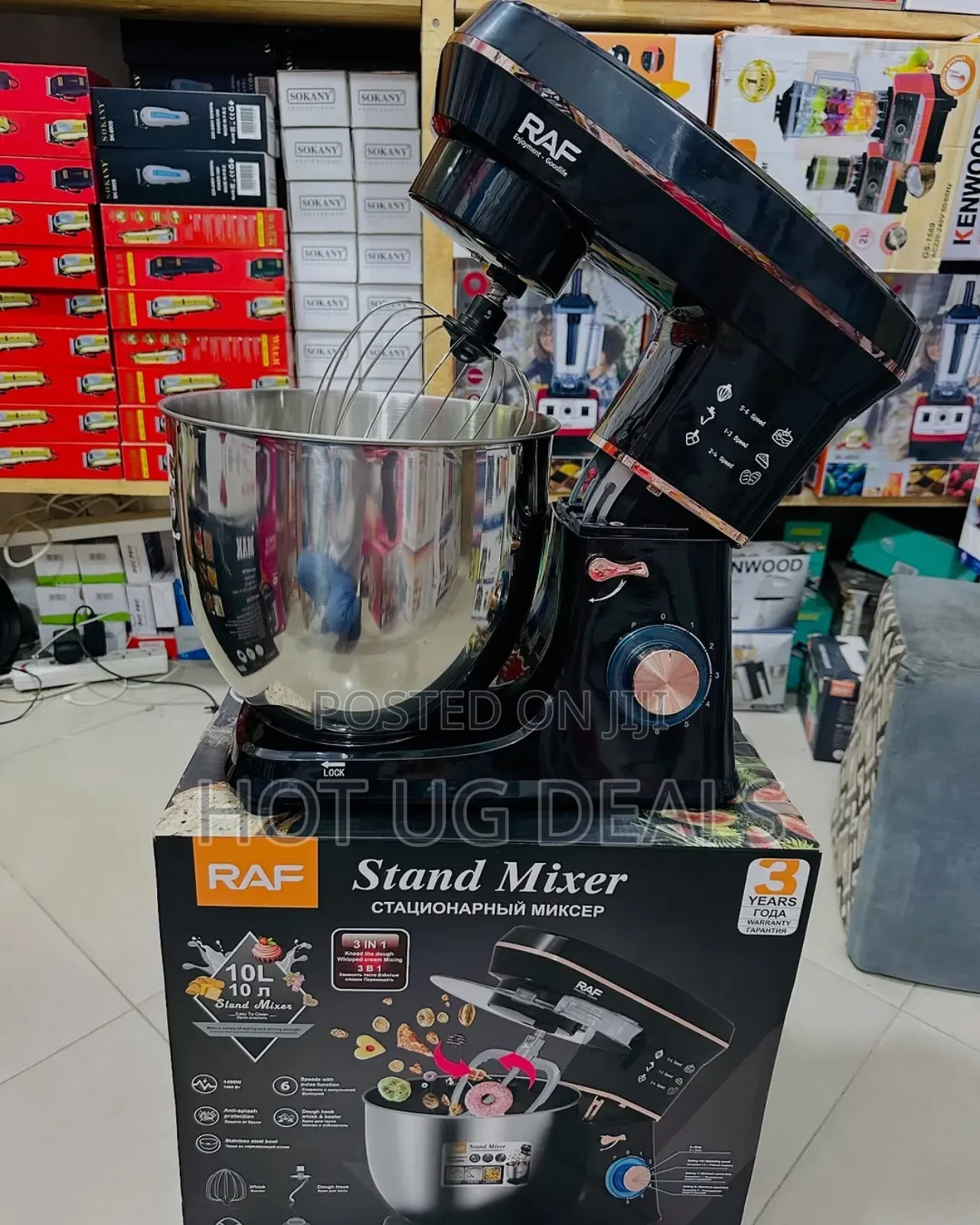 Raf 10litres / 10l Electric Stand Mixer Tilt-head Stainless Steel