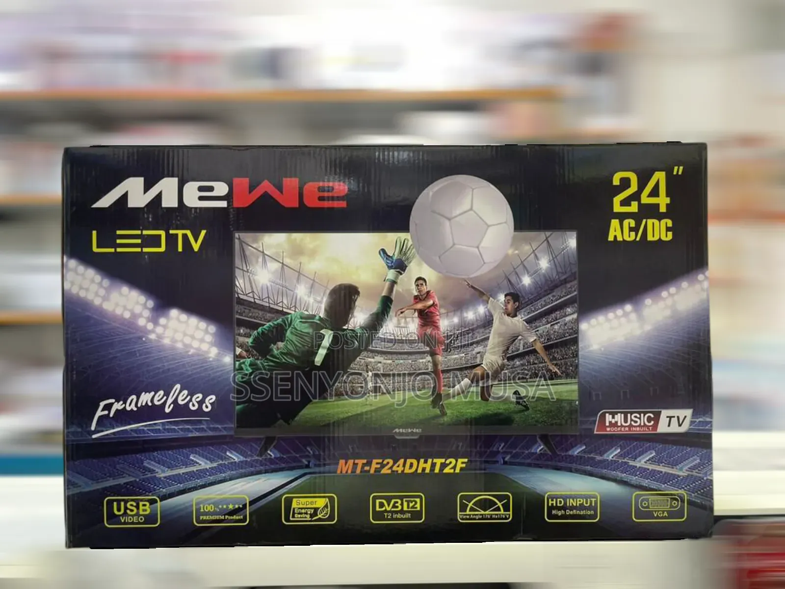 Mewe 24" Digital Led Tv With Free to Air, Woofer - Ac /Dc -