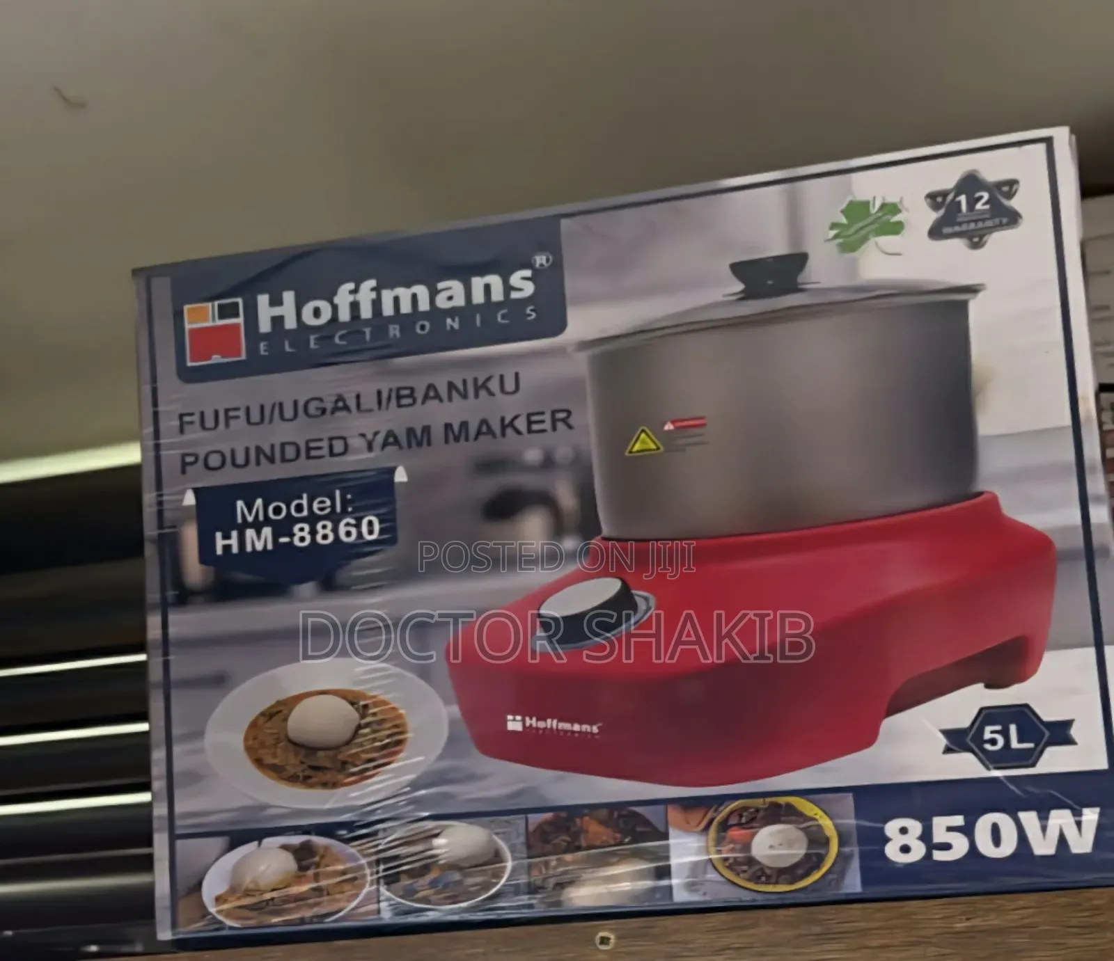 Brand New Hoffmans Hm-8860 Electric Fufu/Ugali/Banku/Pounded Yam Maker