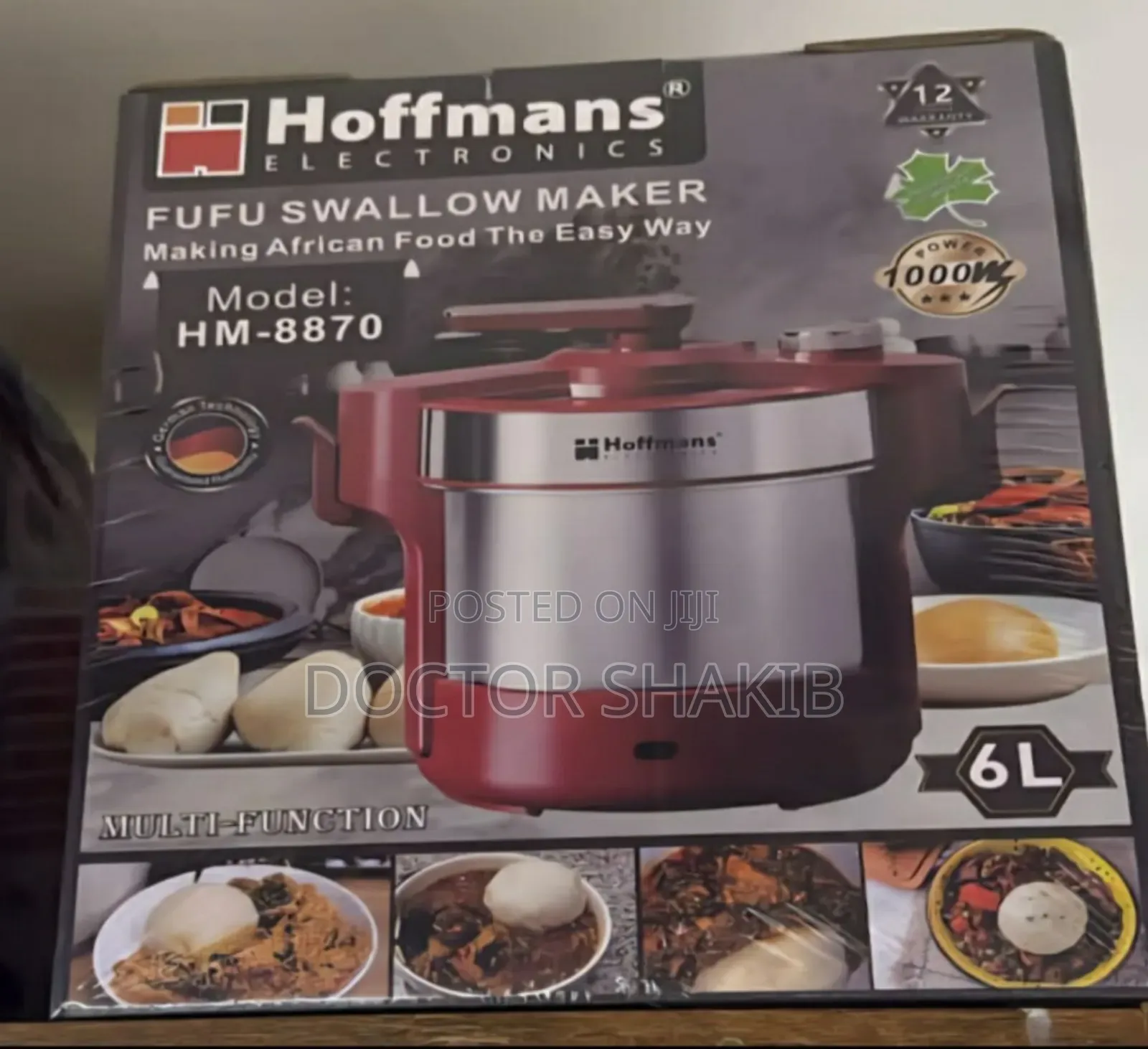 New Hoffmans Fufu Swallow Maker, Model Hm-8870, a Multi-Functional
