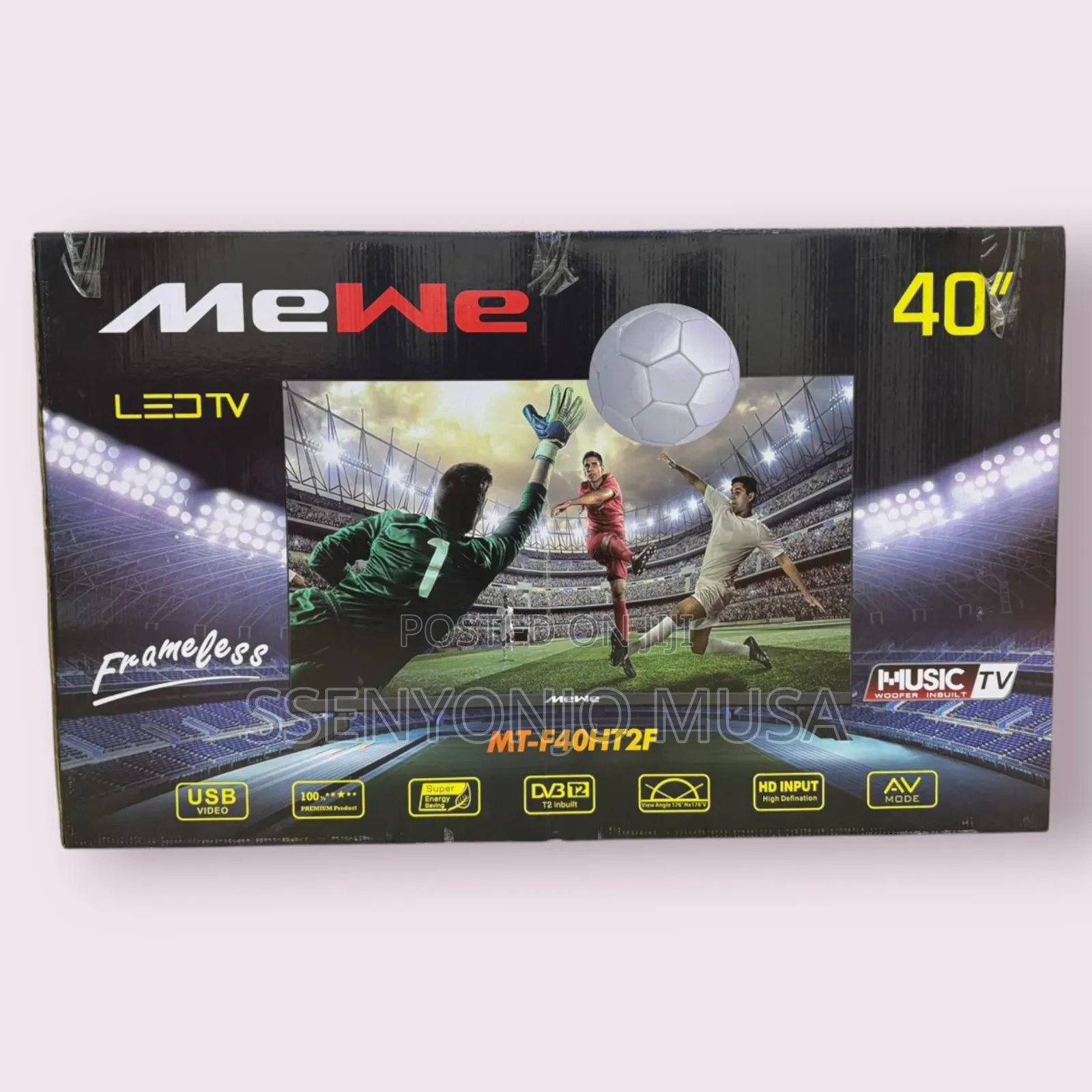 Mewe 40" Digital Frameless Tv With Free to Air Decoder